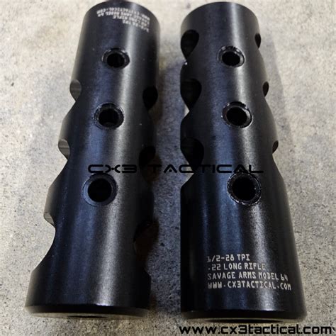 Wouldn't shoot a threaded 22lr without a can ever again. . Savage 22lr muzzle brake